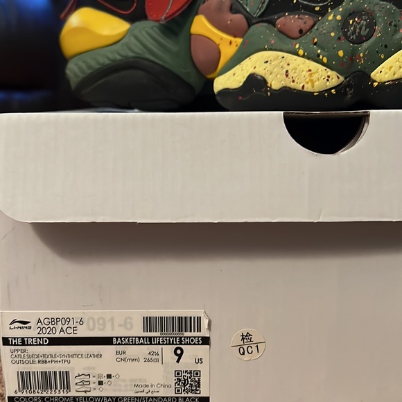 Li Ning Chinese basketball sneaker size US 9 - Picture 2 of 5